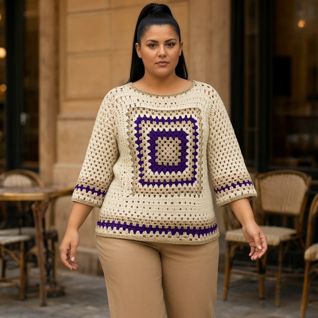 Jersey Tero con una modelo para mujer Angara Moda