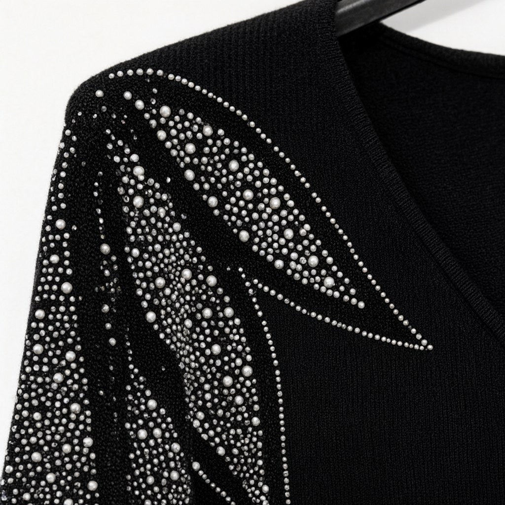 Detalle del tejido de Jersey Loro para mujer Angara Moda