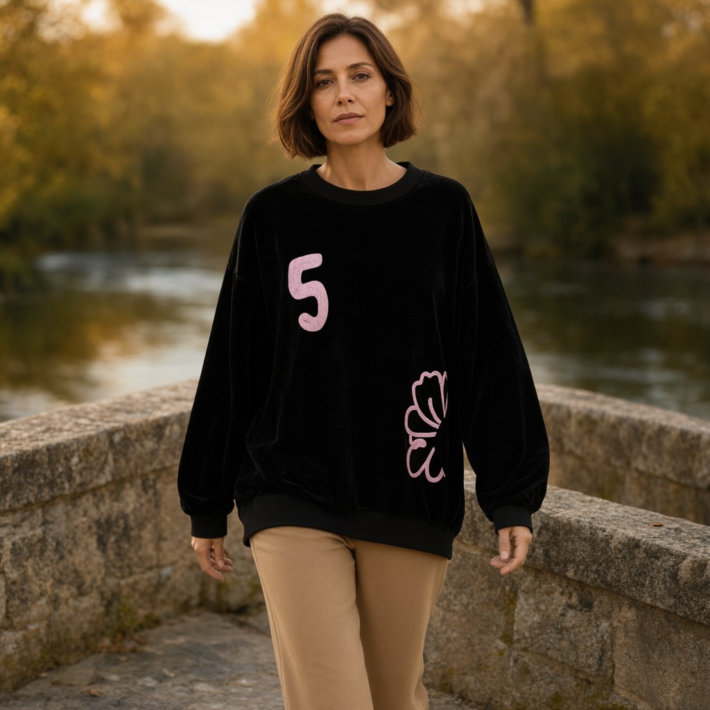 Sudadera Sevi con una modelo para mujer Angara Moda
