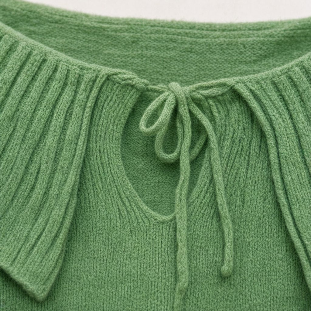 Detalle del tejido de Jersey Bulbul para mujer Angara Moda