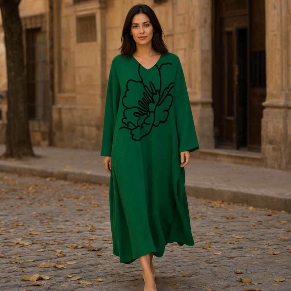Vestido midi eva con una modelo para mujer Angara Moda