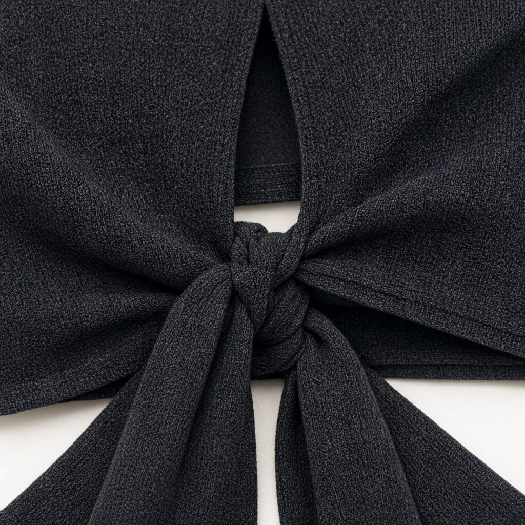 Detalle del tejido de Vestido corto ina para mujer Angara Moda
