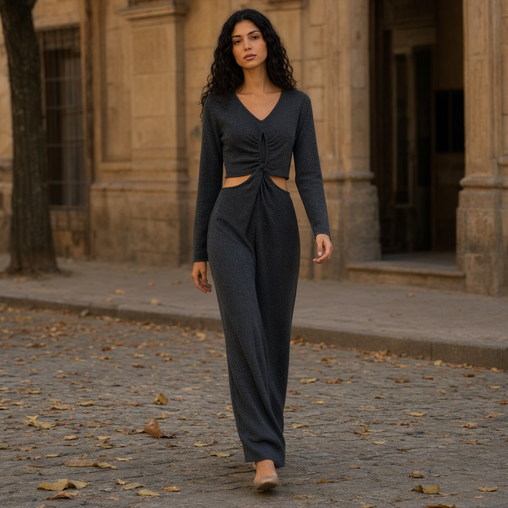 Vestido corto ina con una modelo para mujer Angara Moda