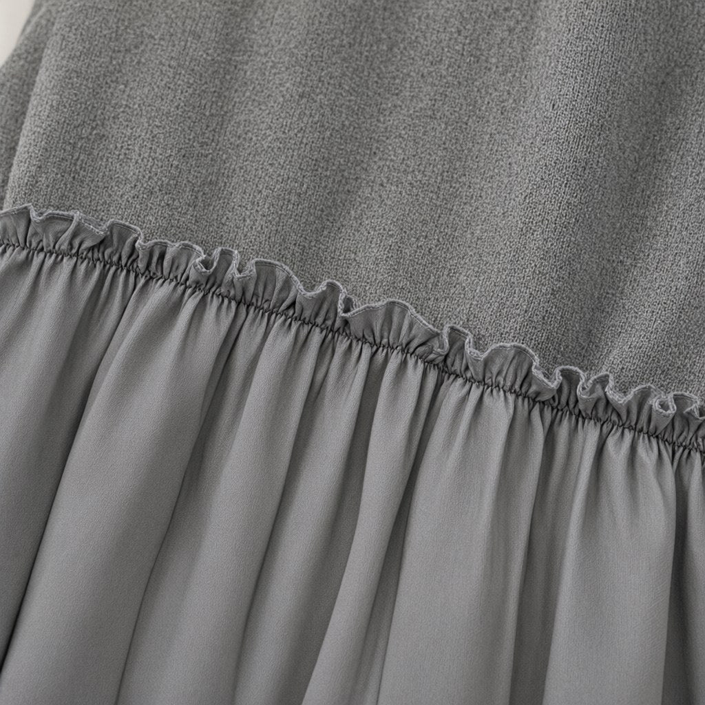 Detalle del tejido de Vestido largo Gia para mujer Angara Moda