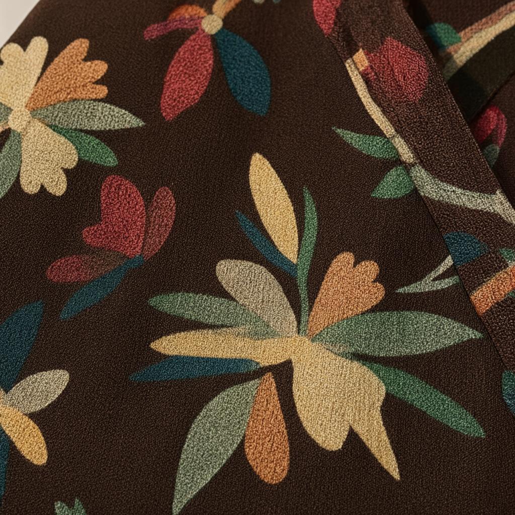 Detalle del tejido de Vestido largo mira para mujer Angara Moda