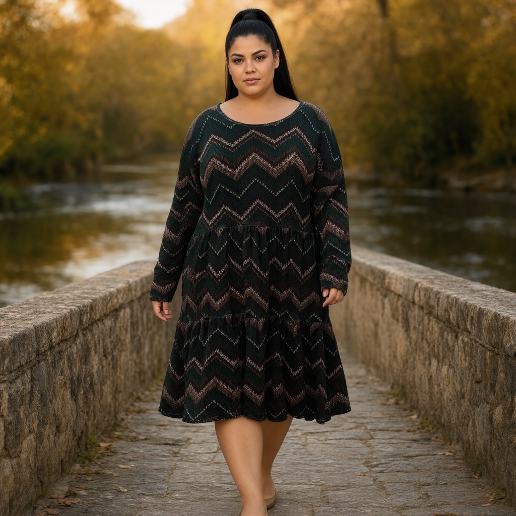 Vestido corto nala con una modelo para mujer Angara Moda