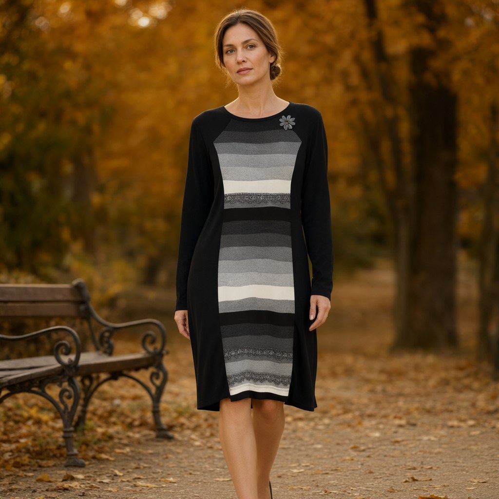 Vestido corto Rani con una modelo para mujer Angara Moda