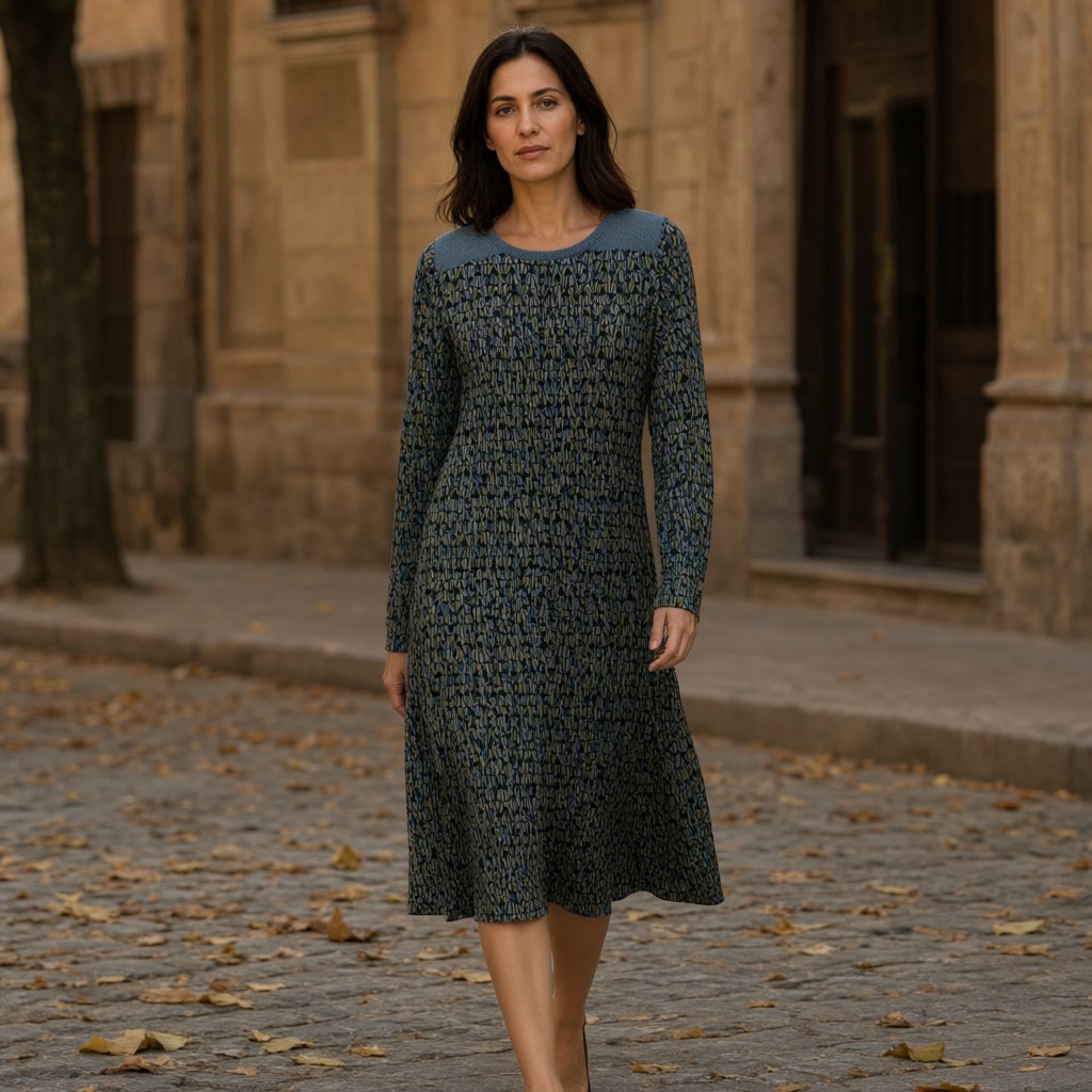Vestido midi Ria con una modelo para mujer Angara Moda
