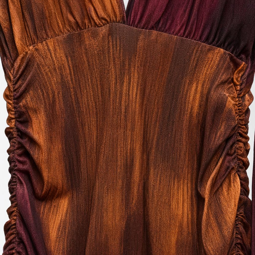 Detalle del tejido de Vestido corto Xena para mujer Angara Moda