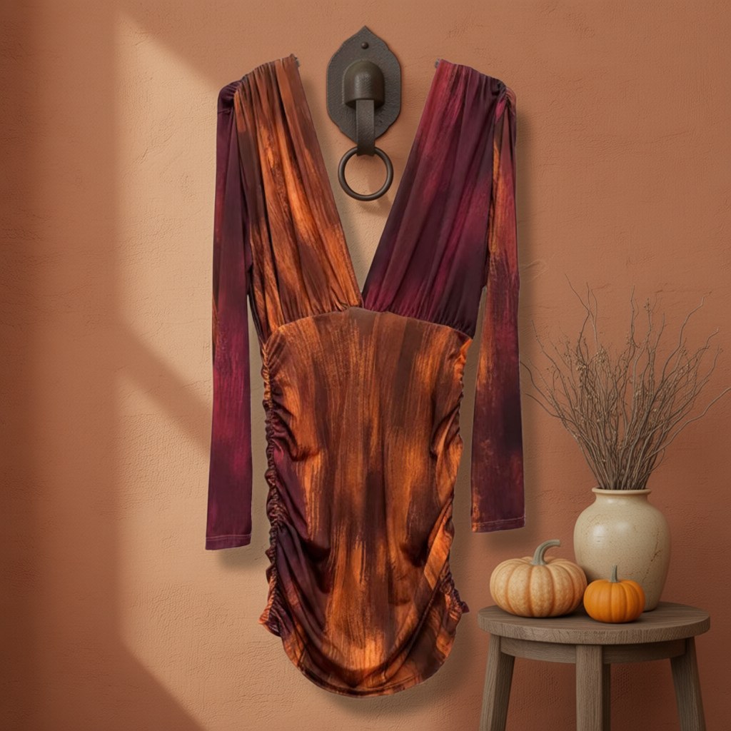 Vestido corto Xena colgada en un ambiente para mujer Angara Moda