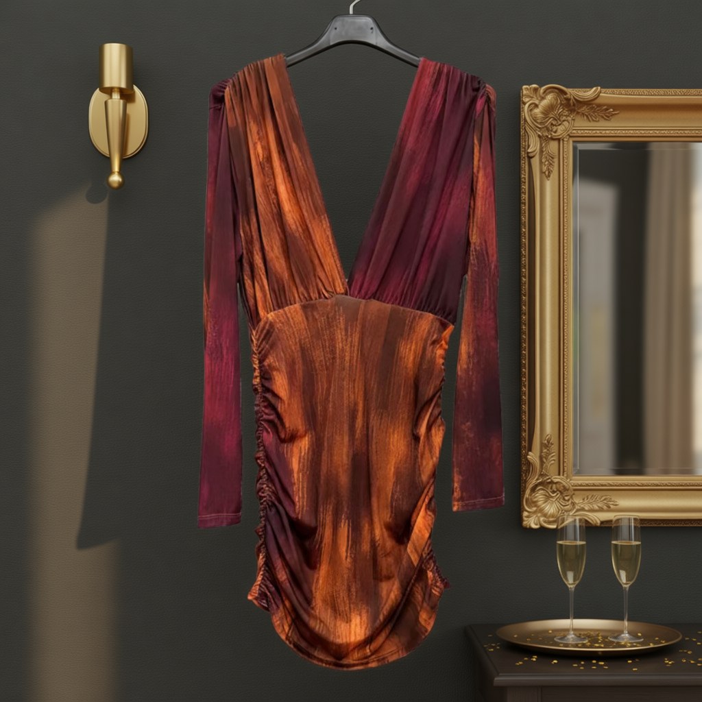 Vestido corto Xena colgada en un ambiente para mujer Angara Moda