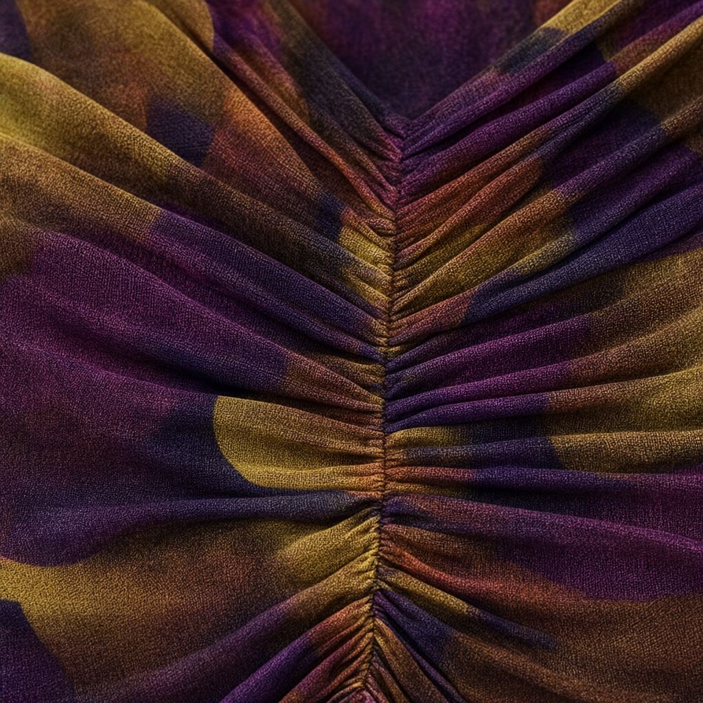 Detalle del tejido de Vestido corto Zura para mujer Angara Moda