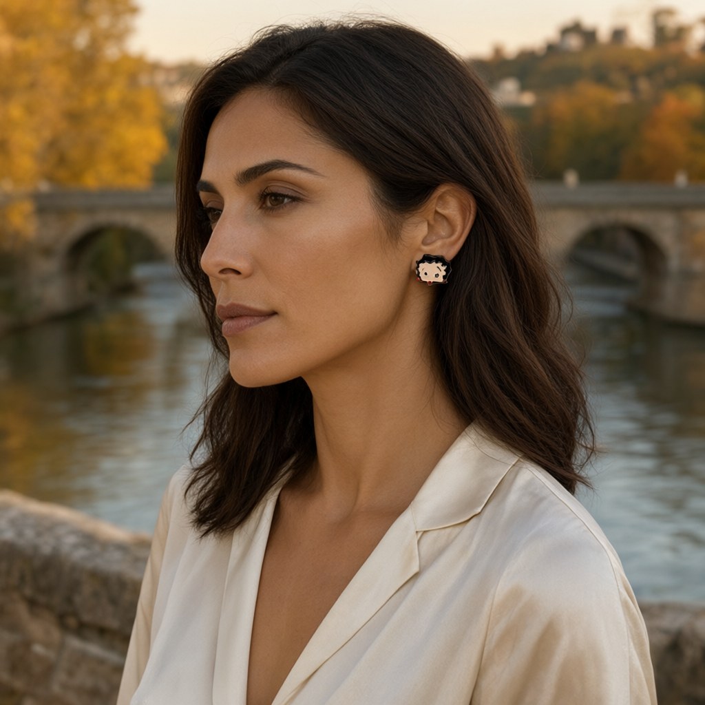 Pendiente 19 puestos en una modelo para mujer Angara Moda