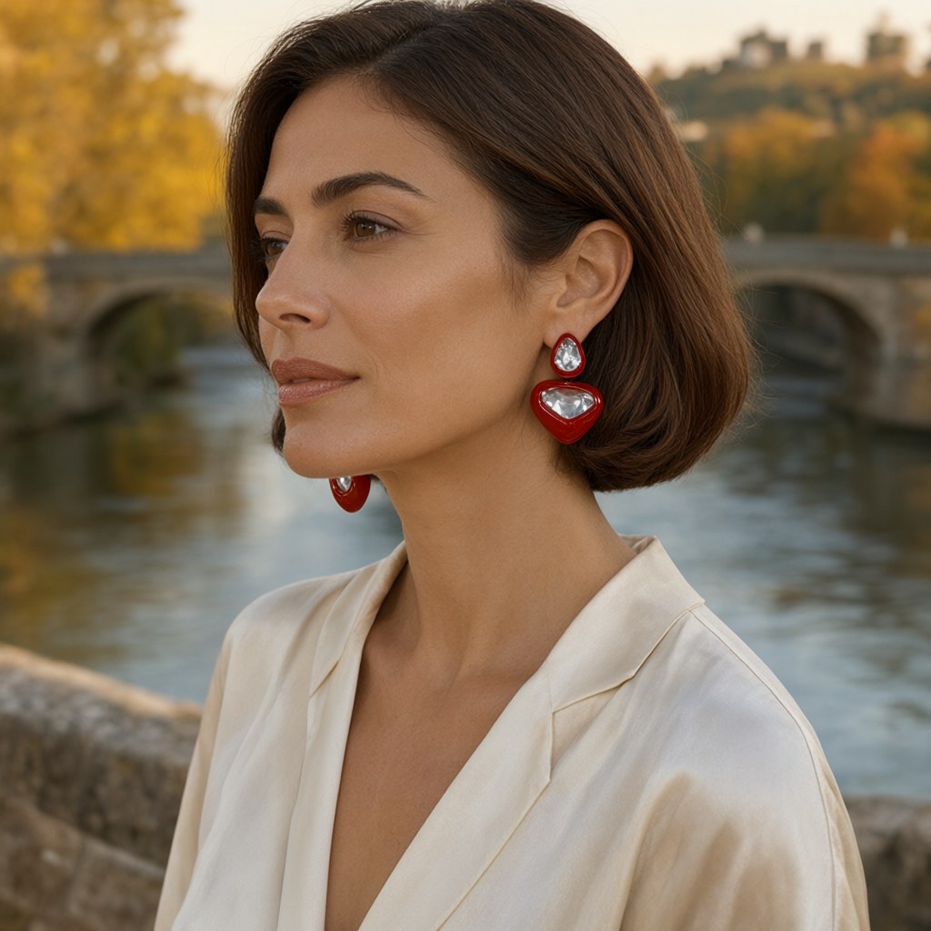 Pendiente 74 puestos en una modelo para mujer Angara Moda