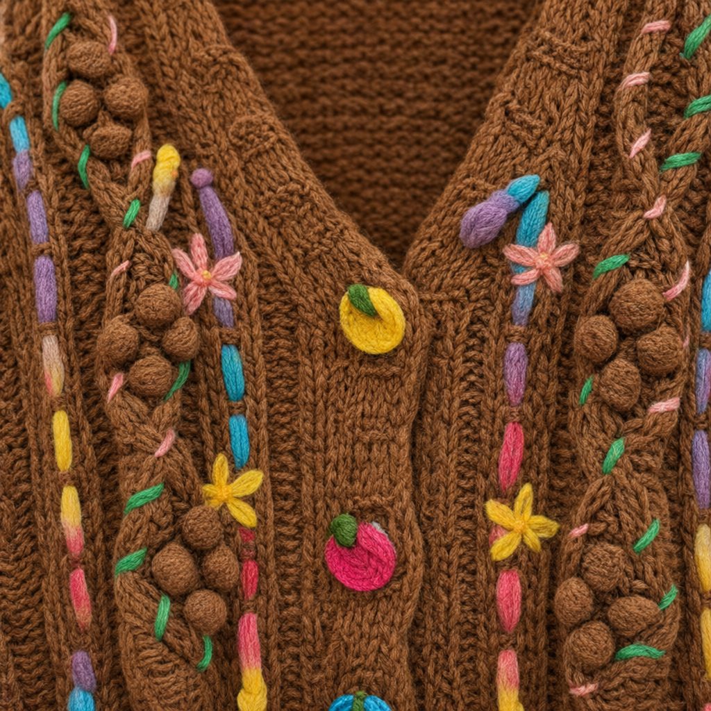 Detalle del tejido de Chaqueta lana brumosa para mujer Angara Moda