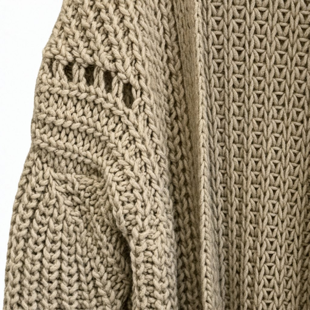 Detalle del tejido de Chaqueta Cachemire serena para mujer Angara Moda