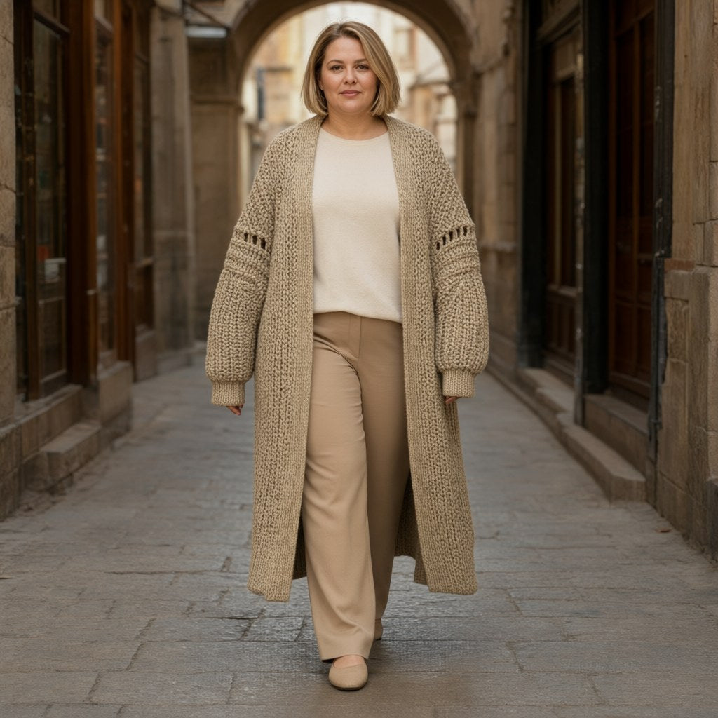 Chaqueta Cachemire serena con una modelo para mujer Angara Moda
