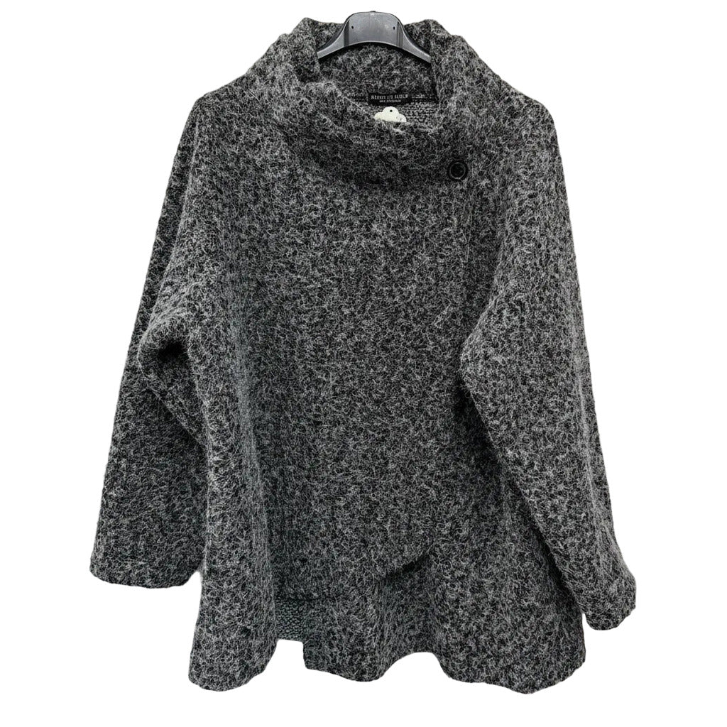 Chaqueta textura suave26 en color Gris sobre fondo blanco para mujer Angara Moda