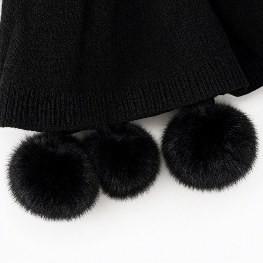 Detalle del tejido de Capa seda suave para mujer Angara Moda