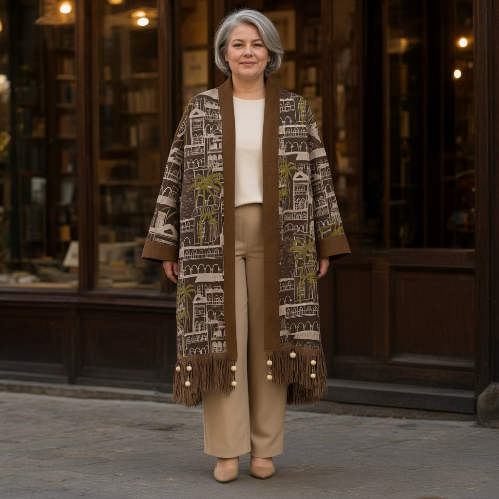 Chaqueta paño alpino con una modelo para mujer Angara Moda