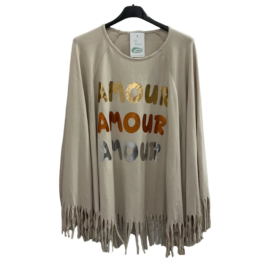 Poncho paño nordico sobre fondo blanco para mujer Angara Moda