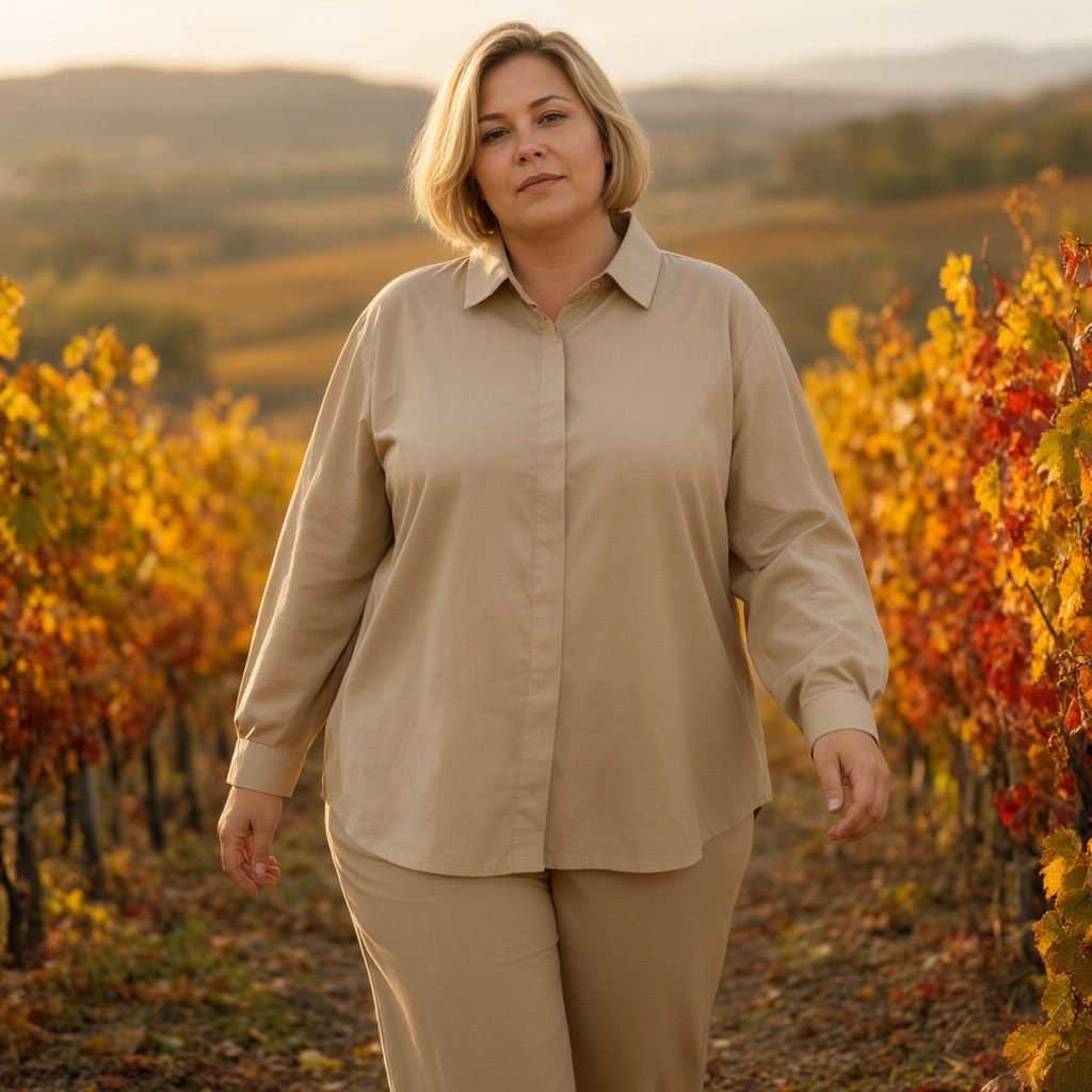Camisa cumbre con una modelo para mujer Angara Moda