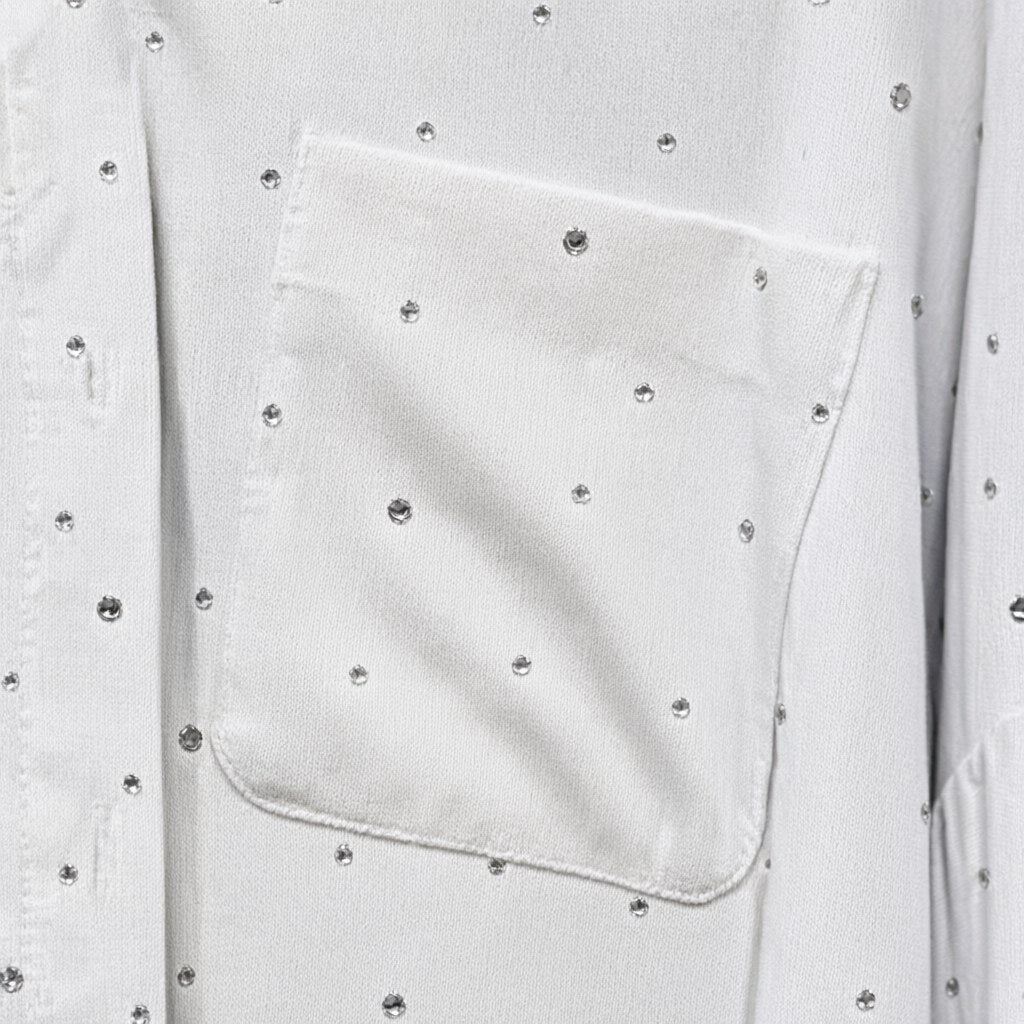 Detalle del tejido de Camisa pino para mujer Angara Moda