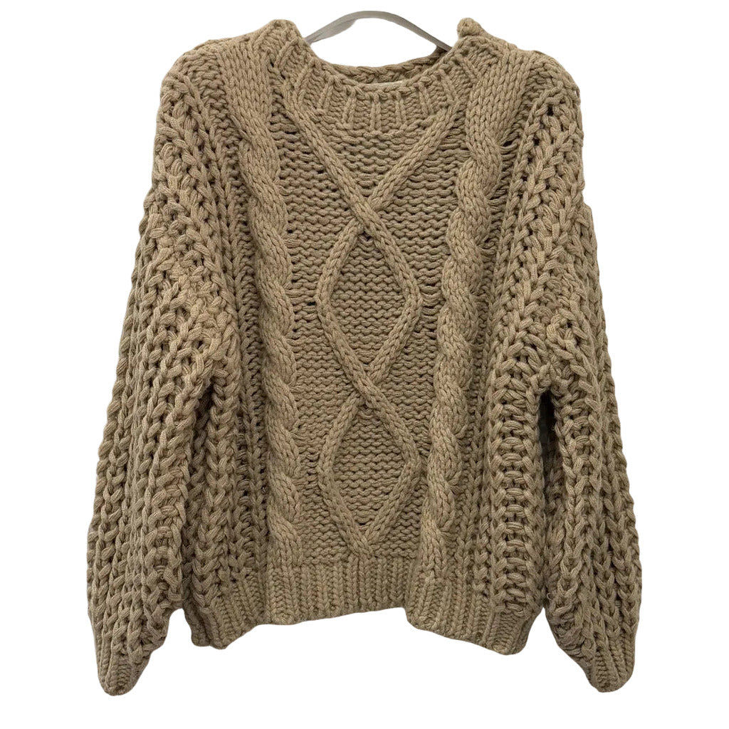 Jersey punto grueso rustica sobre fondo blanco para mujer Angara Moda