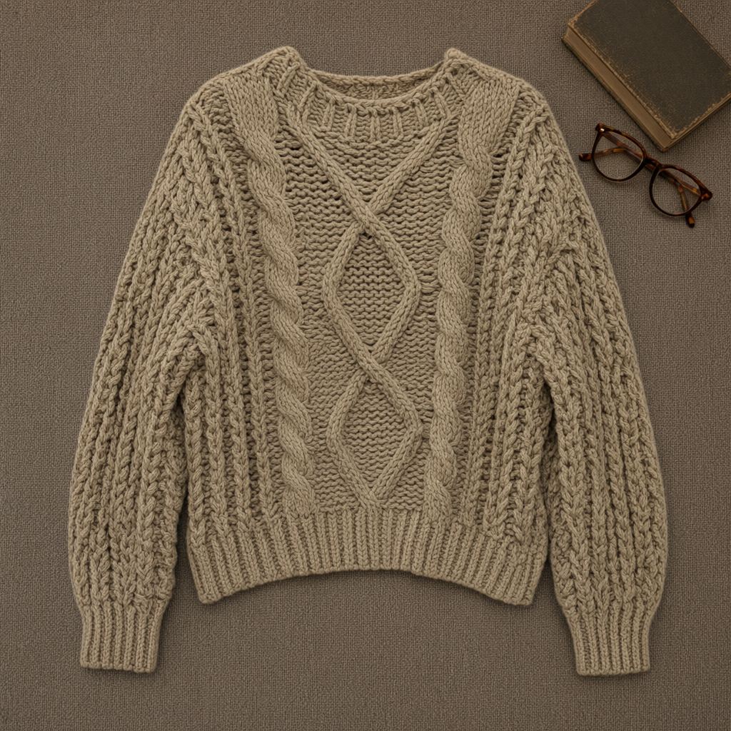 Jersey punto grueso rustica desde arriba para mujer Angara Moda