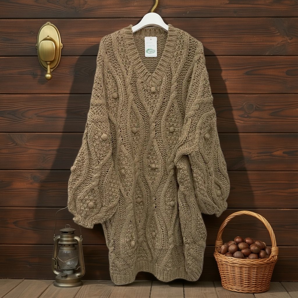 Vestido punto grueso silvestre colgada en un ambiente para mujer Angara Moda