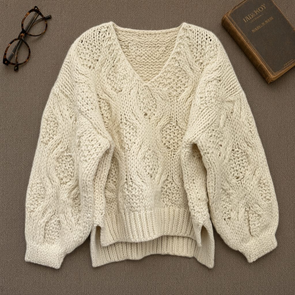 Jersey punto grueso lumbre desde arriba para mujer Angara Moda