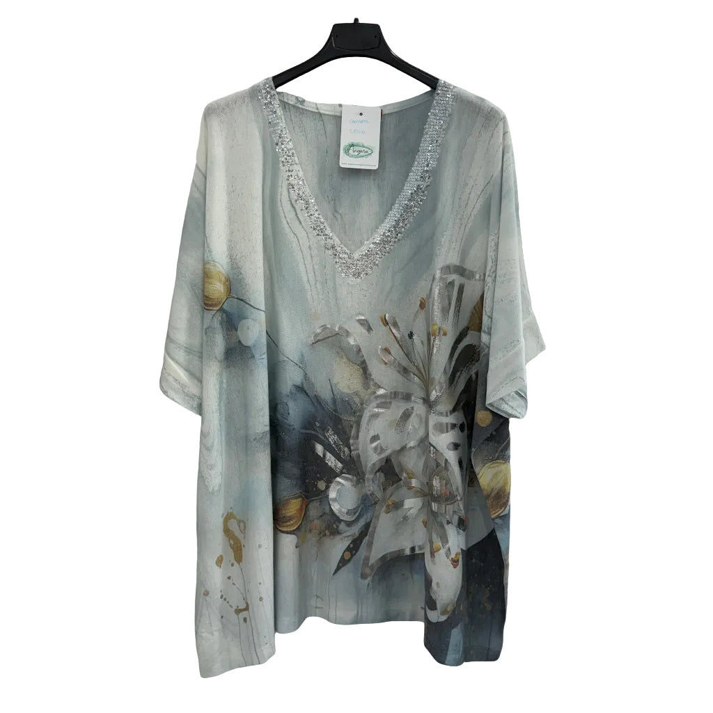 Camiseta cesio sobre fondo blanco para mujer Angara Moda