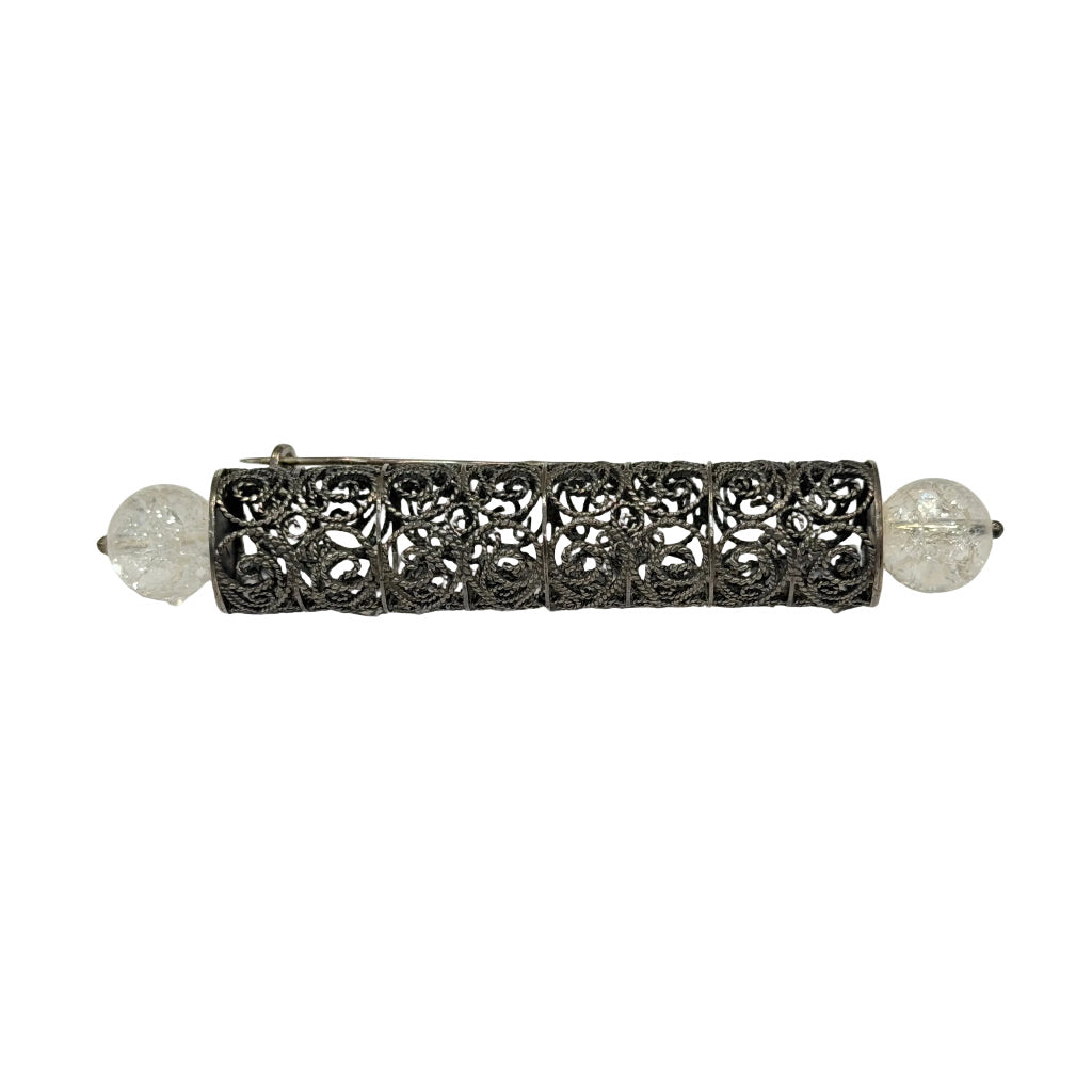 Broche rodillo sobre fondo blanco para mujer Angara Moda