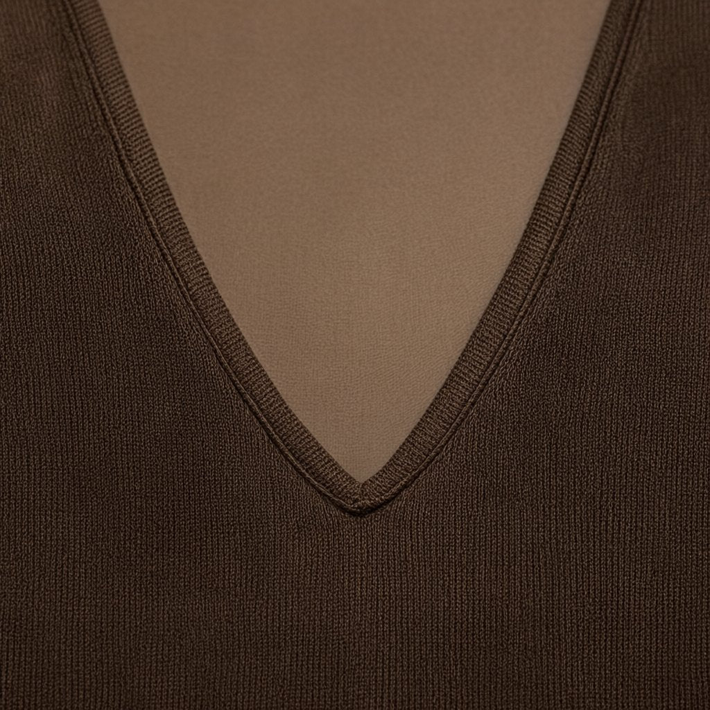 Detalle del tejido de Vestido largo alanis para mujer Angara Moda