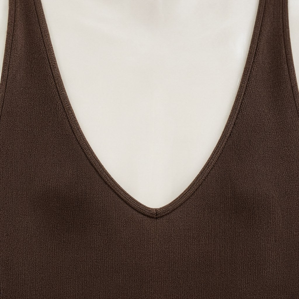 Detalle del tejido de Vestido largo adige para mujer Angara Moda
