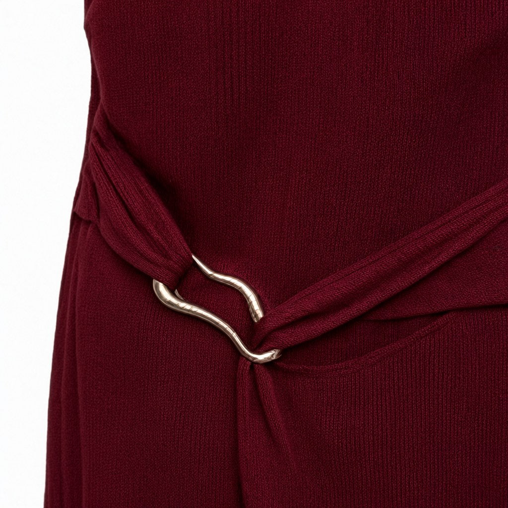 Detalle del tejido de Vestido largo Isonzo para mujer Angara Moda