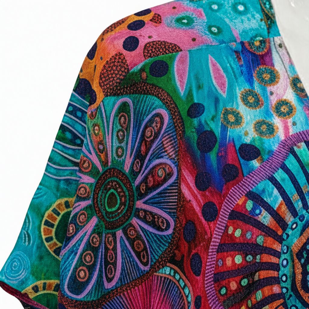 Detalle del tejido de Top san pedro para mujer Angara Moda
