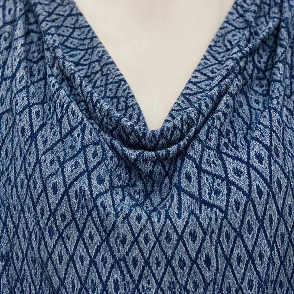 Detalle del tejido de Vestido Largo Azucena para mujer Angara Moda