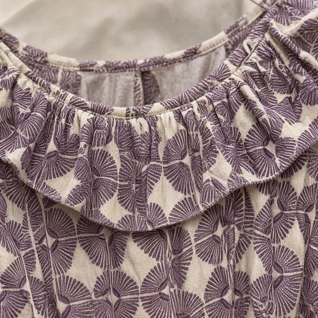 Detalle del tejido de Vestido midi mayte para mujer Angara Moda
