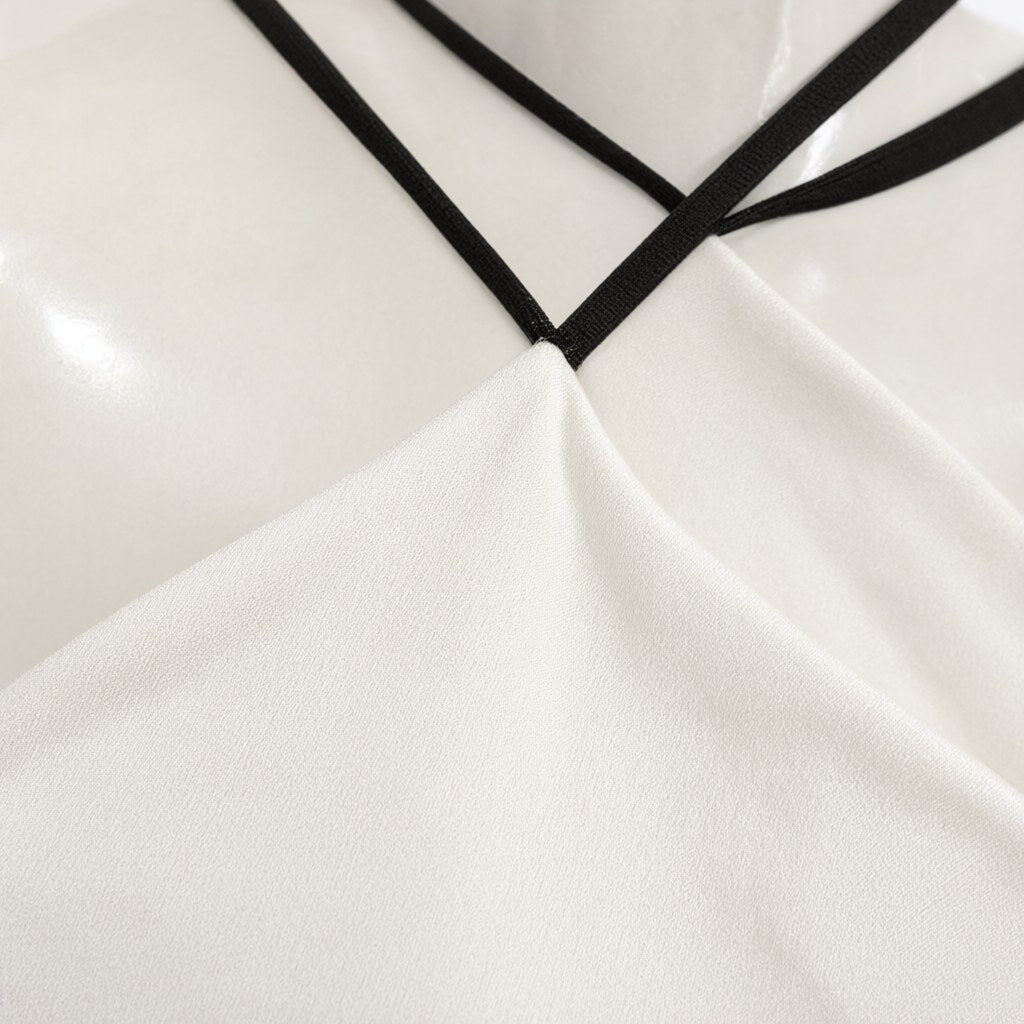 Detalle del tejido de Vestido Largo Contradicción para mujer Angara Moda