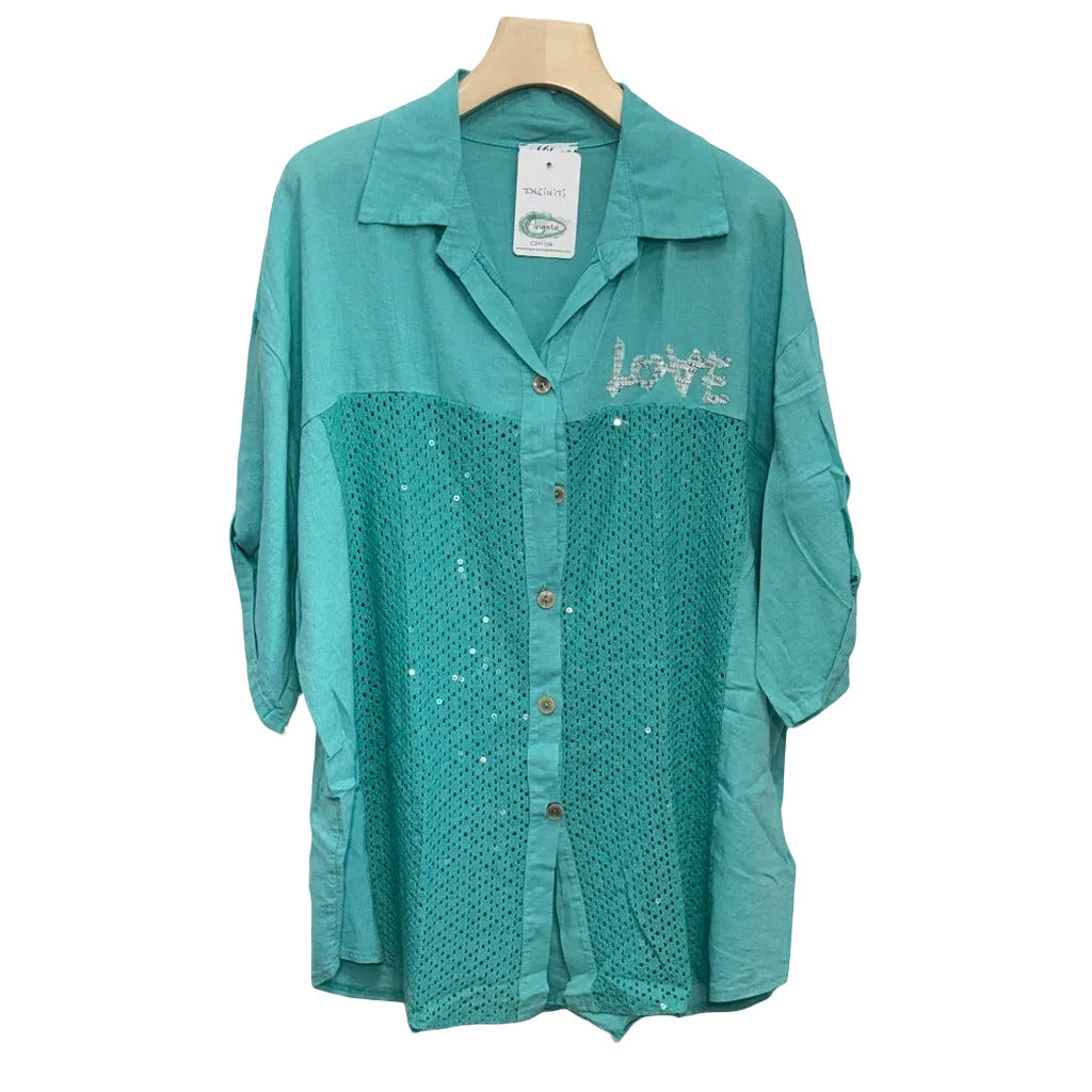 Camisa infiniti sobre fondo blanco para mujer Angara Moda