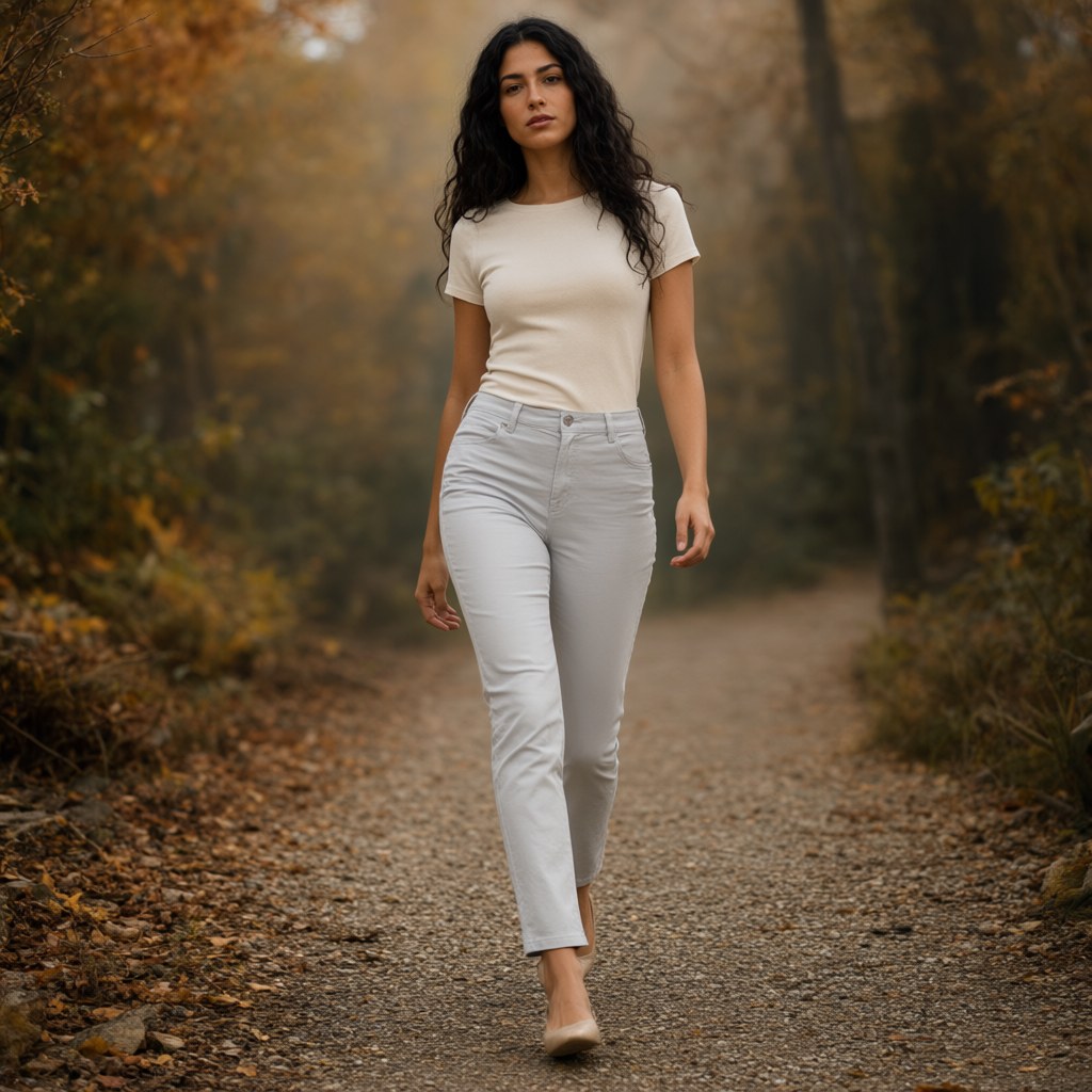 Pantalon elyas con una modelo para mujer Angara Moda