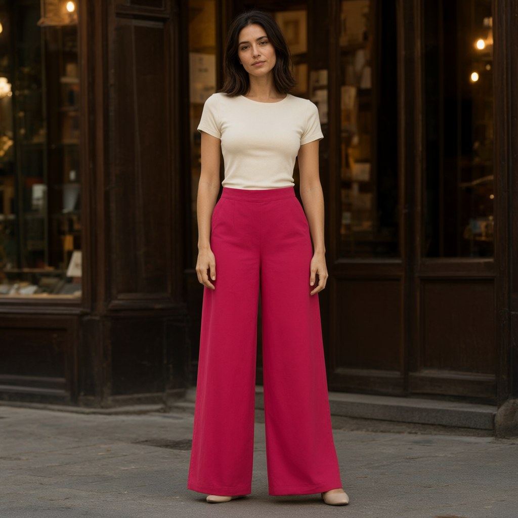 Pantalón Dafne con una modelo para mujer Angara Moda