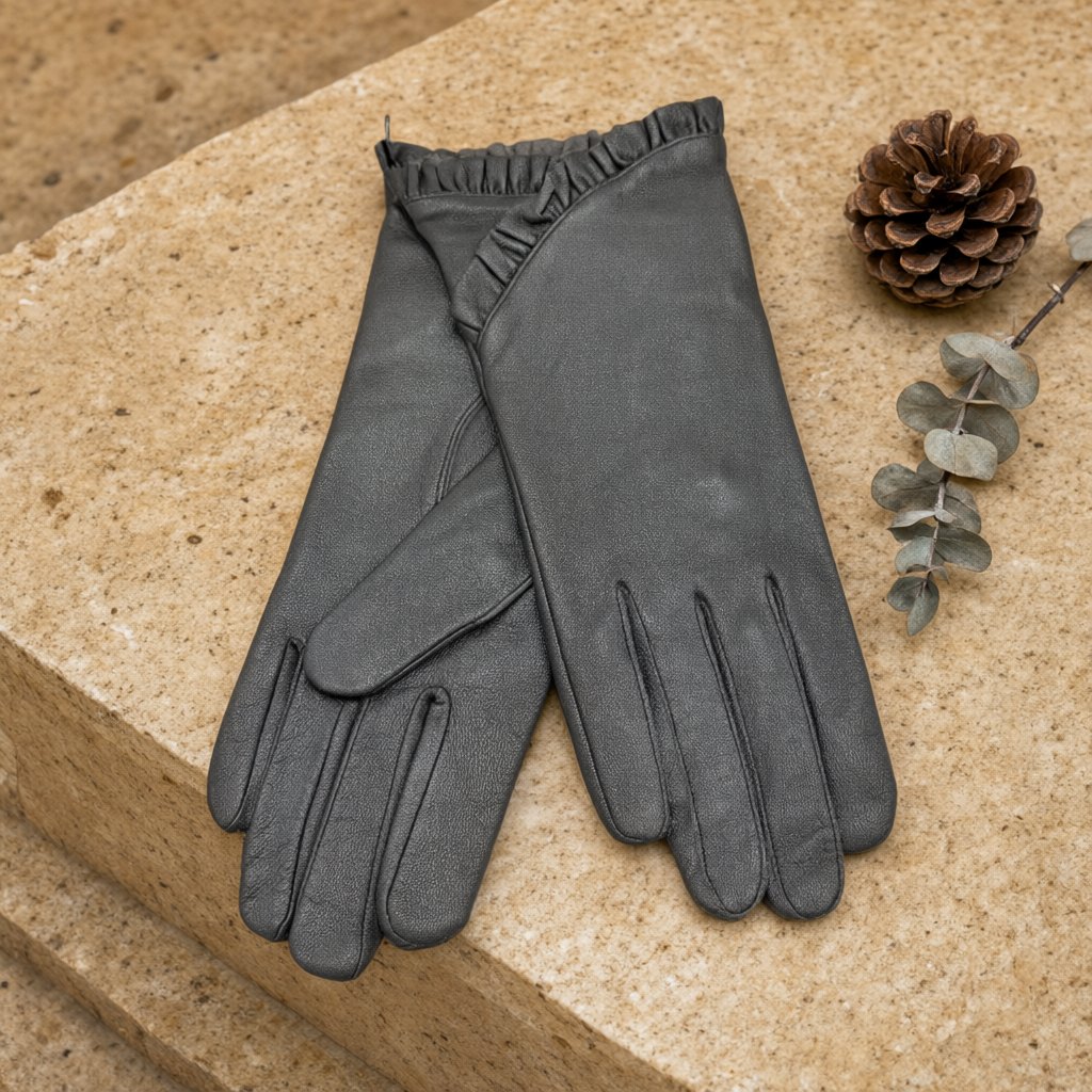 Guantes platita sobre una superficie para mujer Angara Moda