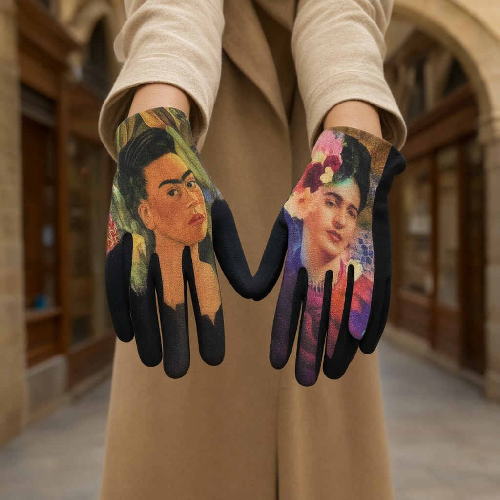 Guantes cejona con una modelo para mujer Angara Moda