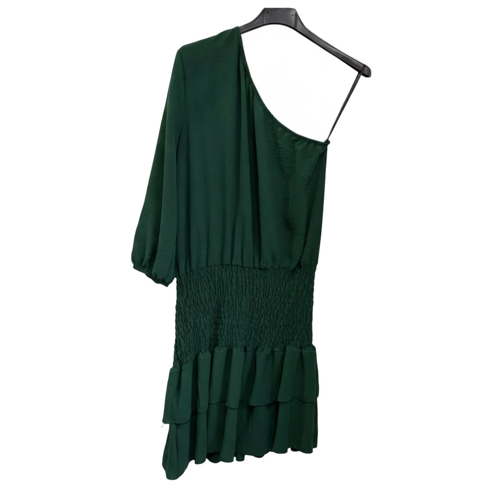 Vestido Colyas corto en color Verde agua sobre fondo blanco para mujer Angara Moda