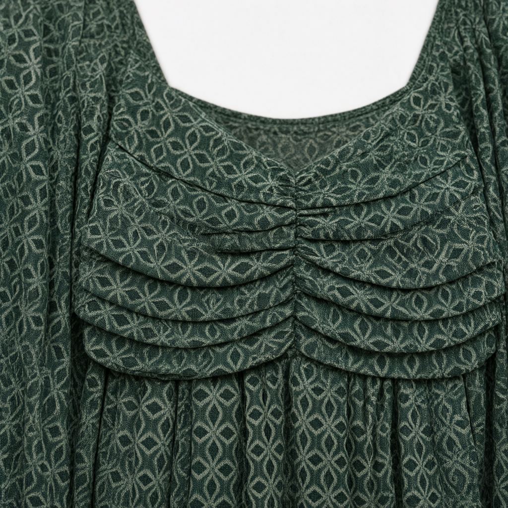 Detalle del tejido de Vestido corto neptis para mujer Angara Moda