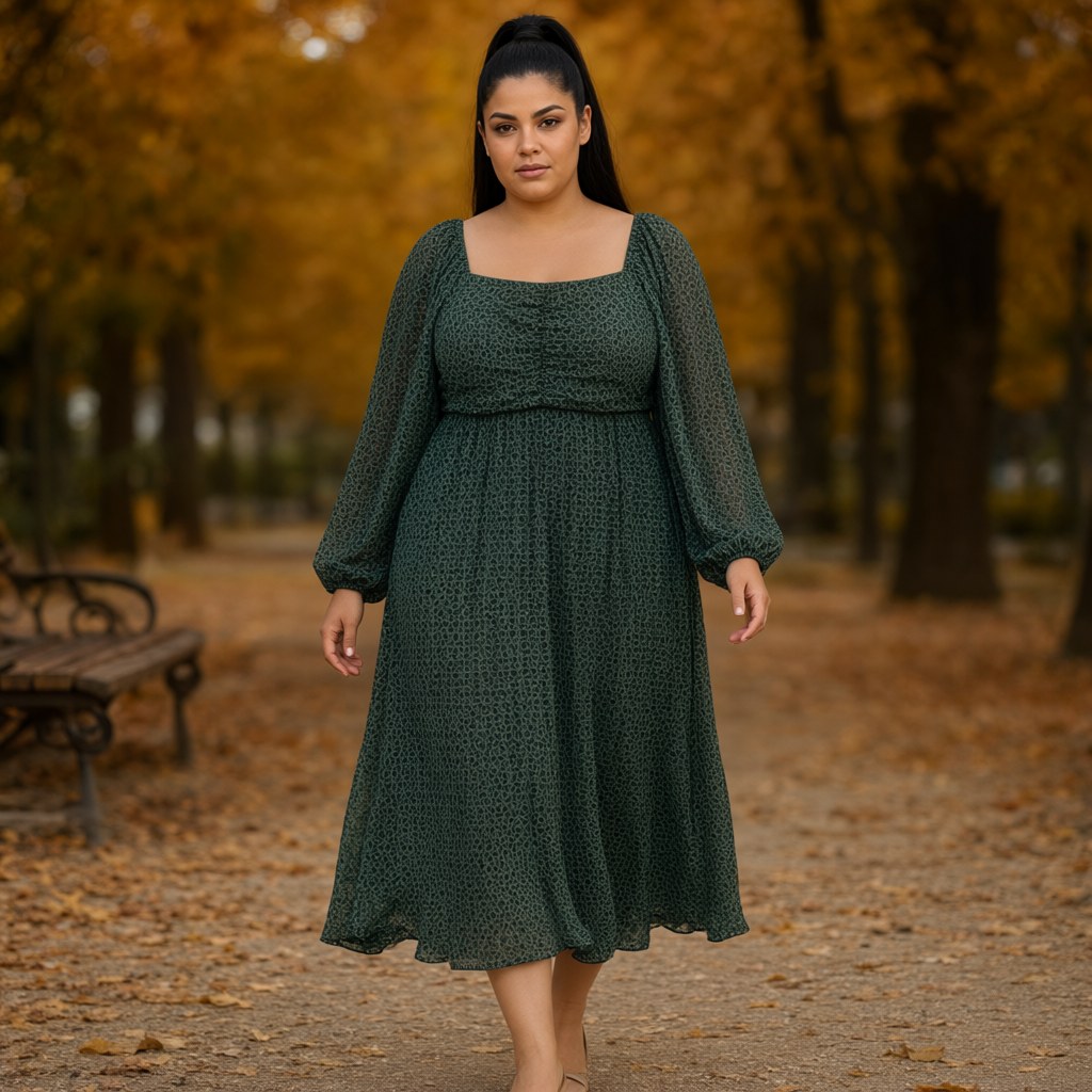 Vestido corto neptis con una modelo para mujer Angara Moda