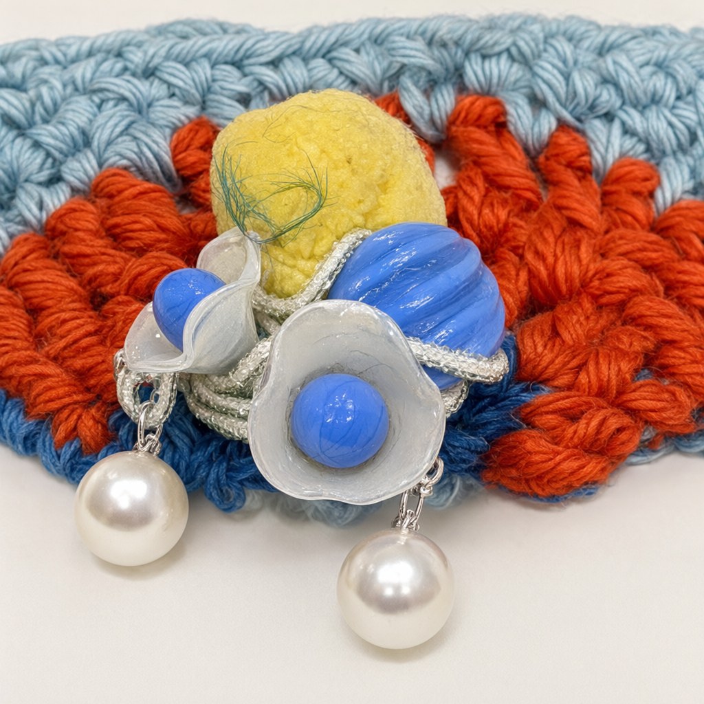 Detalle de Broche lanilla para mujer Angara Moda