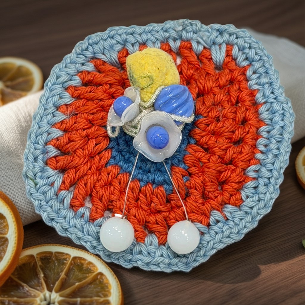 Broche lanilla sobre una superficie para mujer Angara Moda